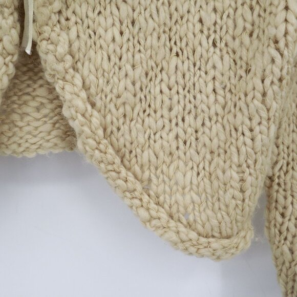Convoy Wool Cardigan Womens L Beige L Boho Twee Rustic Twee Cottagecore Delicate - Picture 8 of 16